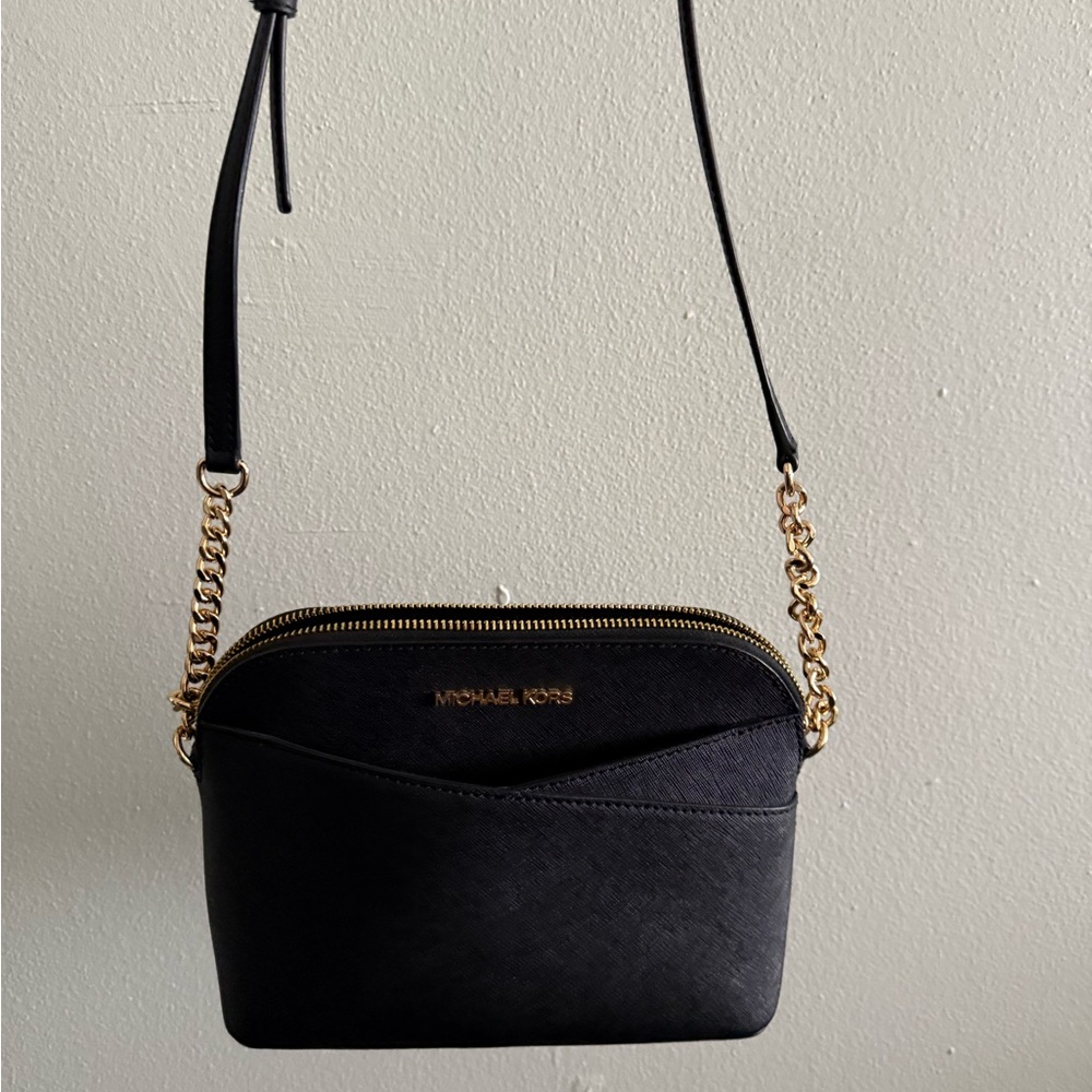 Michael Kors Black and Gold Crossbody Bag